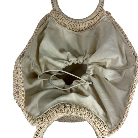 Woven Straw Summer Top Handle Tote - Picture 3 of 7